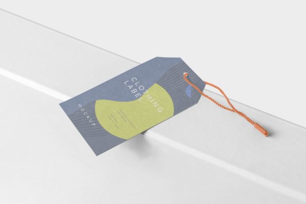 服装挂牌标签设计图样机模板 Clothing Label Mockups