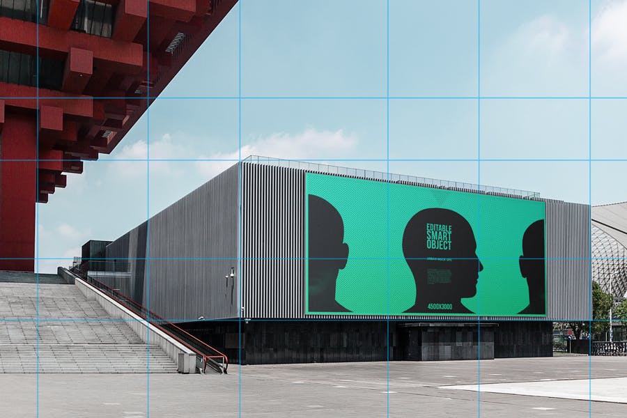 城市海报广告牌设计效果图预览样机素材库精选模板4 Urban Poster / Billboard Mock-up – Huge Edition #4插图(1)