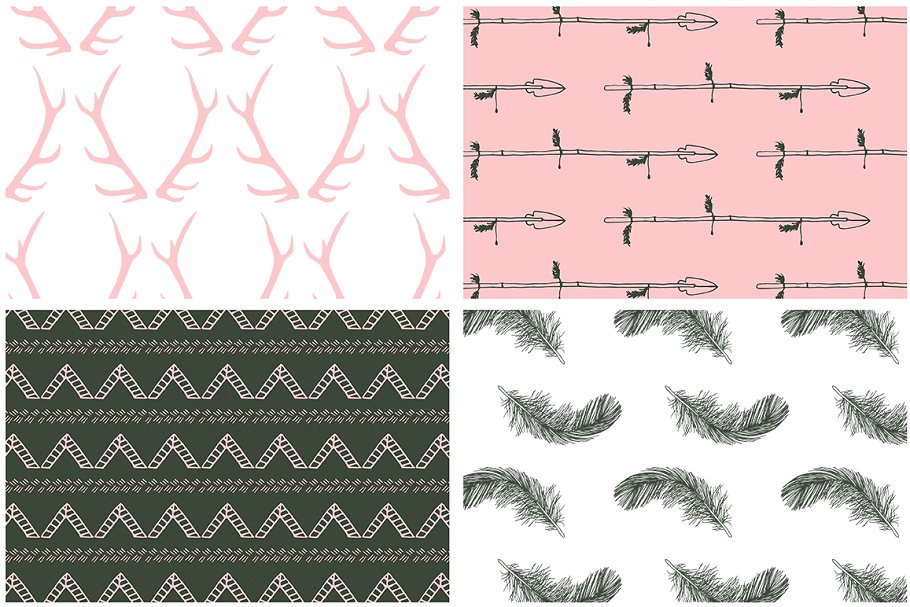 波希米亚花纹集 Bohemian Look Patterns Collection插图(11)