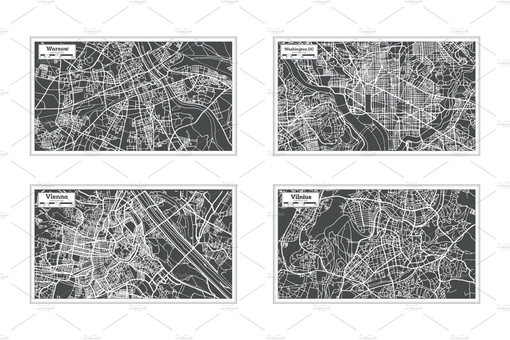 52款手绘地图素材合集下载[ai,eps,psd]插图(9)