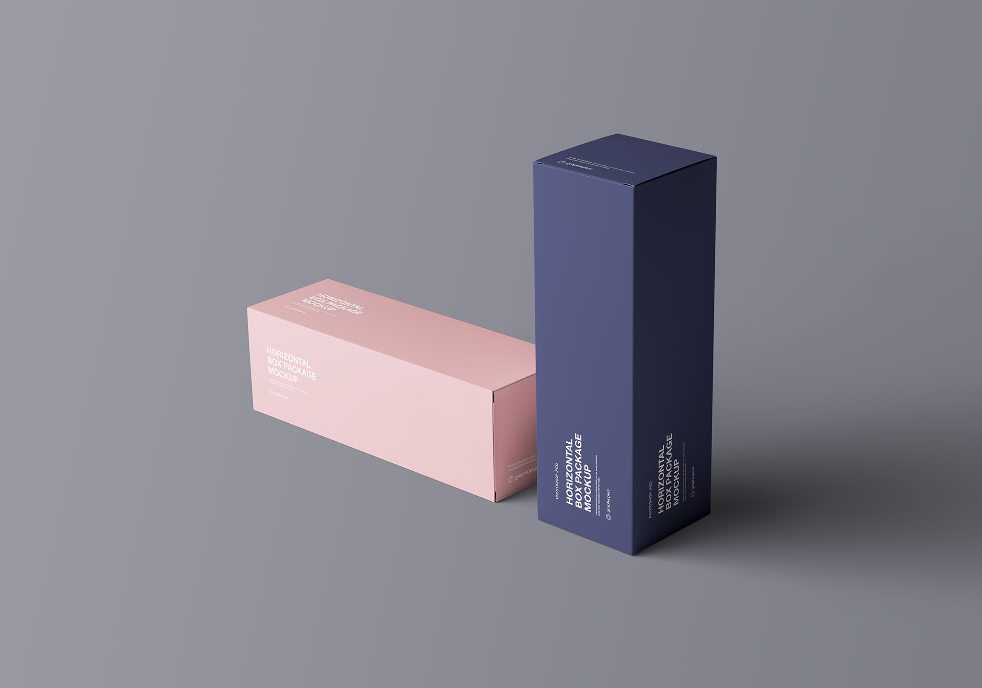 水平长方体产品包装盒定制设计样机模板 Horizontal Package Box Mockup插图(7)
