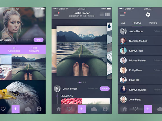 Photo Splash iOS UI Kit素材之家精选sketch素材