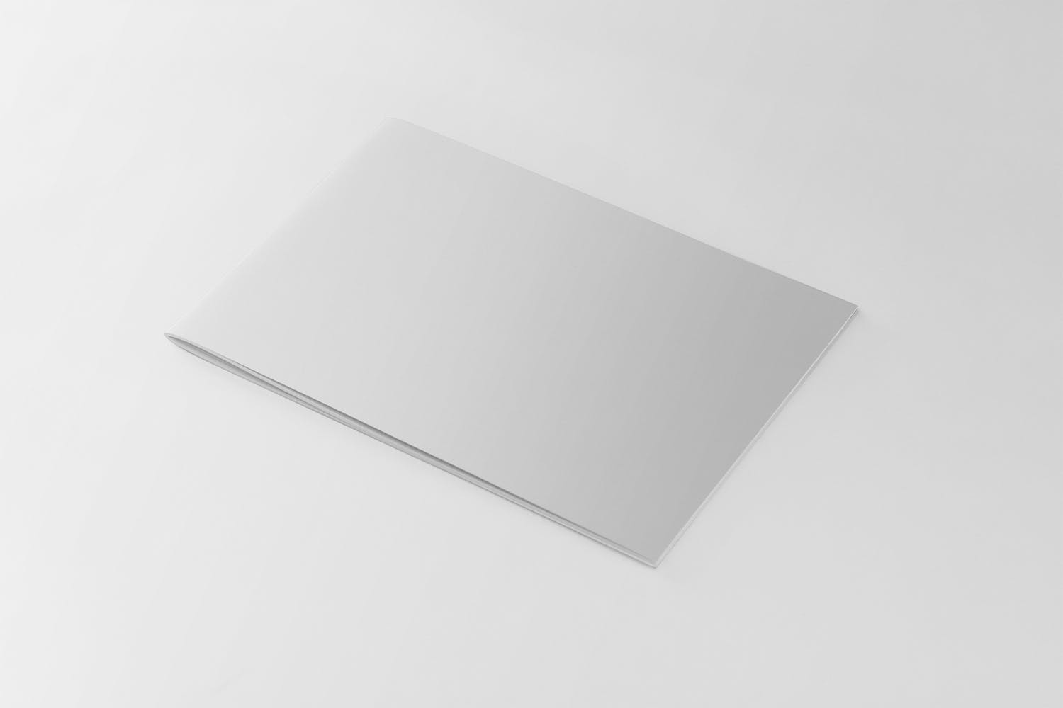 美国信纸尺寸宣传册封面45度角印刷效果图样机素材库精选 US Half Letter Cover Brochure Mockup 45 Degree插图(1)