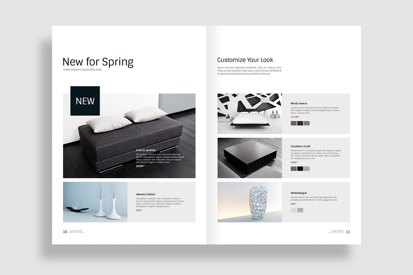 生活家居品牌产品目录/画册设计模板 Living Design – Product Catalog Template插图(5)