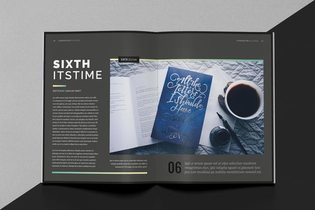 明暗对照法设计风格杂志模板 Chiaroscuro Magazine Template插图(13)