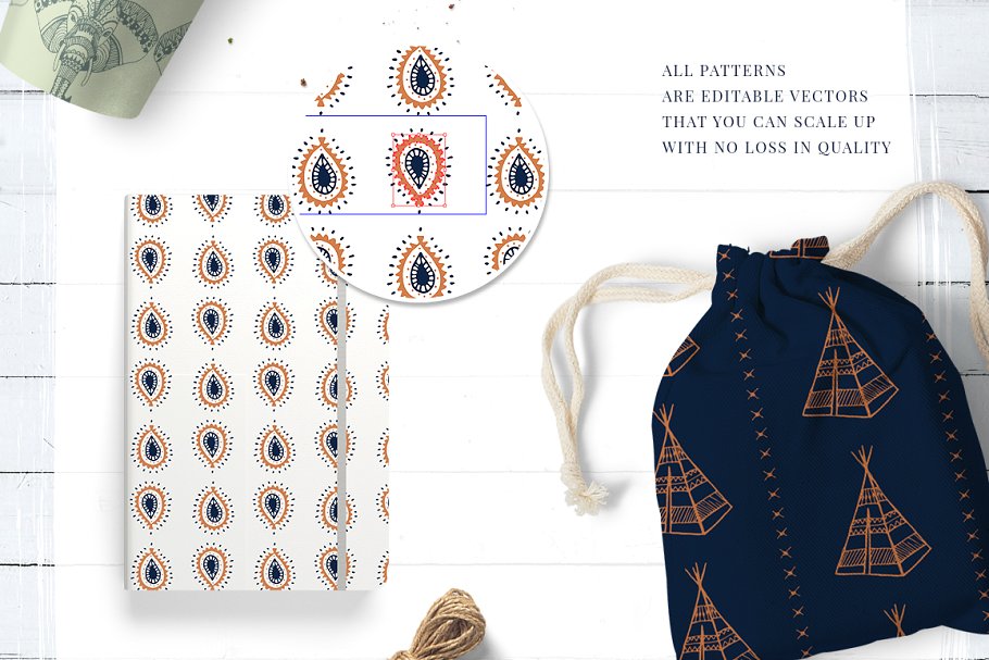 波希米亚花纹集 Bohemian Look Patterns Collection插图(2)