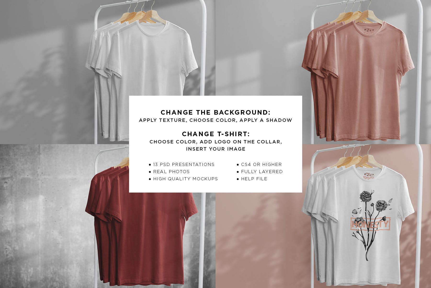 简易晾衣架T恤设计效果图样机素材库精选 T-Shirt Mock-Up on Hanger插图(11)