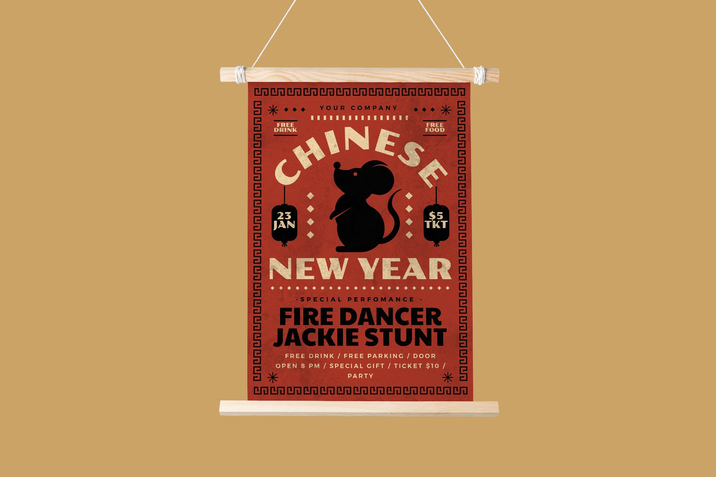 2020中国新年鼠年活动海报传单素材库精选PSD模板 Chinese New Year Flyer插图