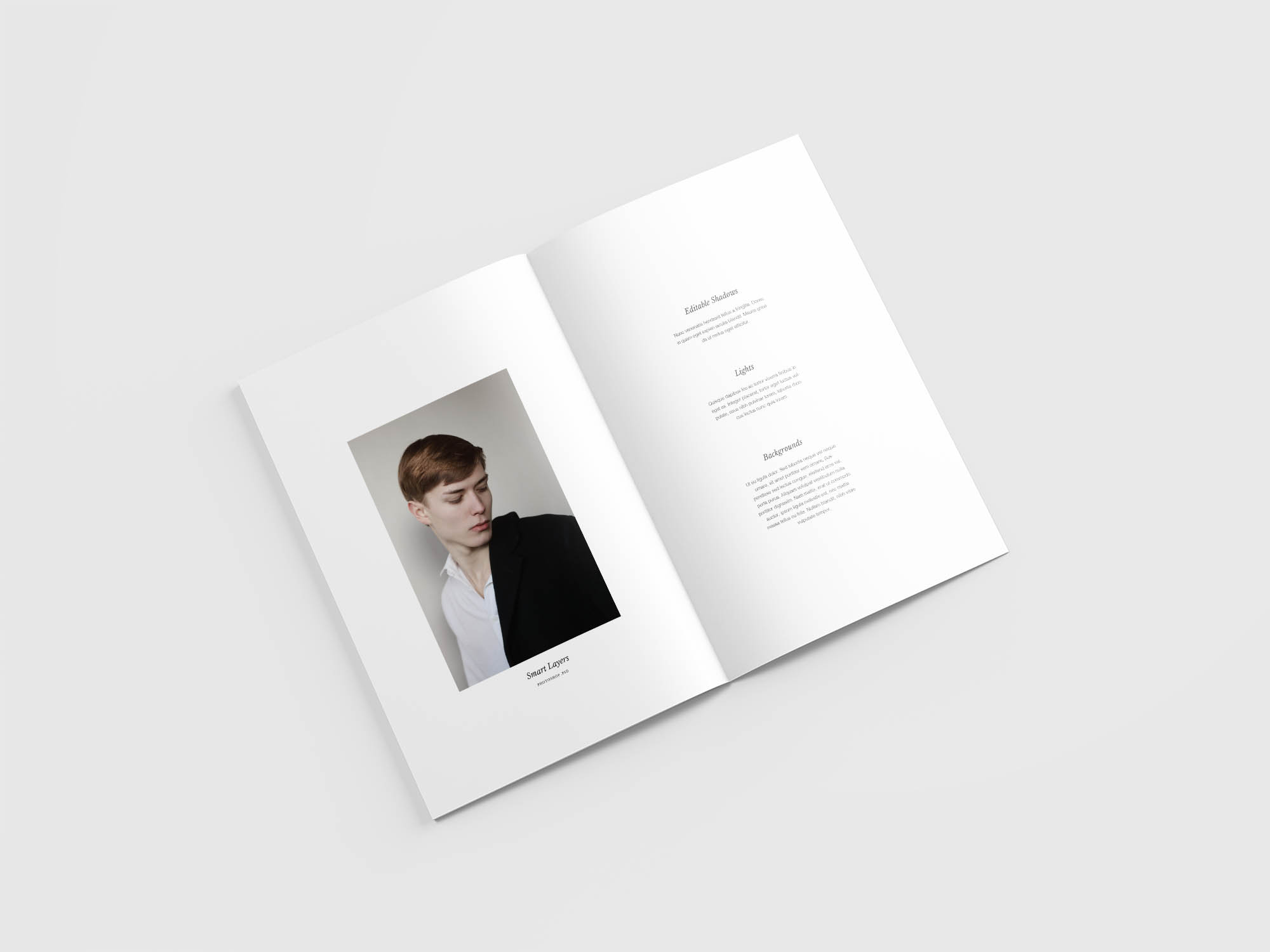 极简风A4规格杂志封面设计效果图样机 Minimal A4 Magazine Mockup插图(3)