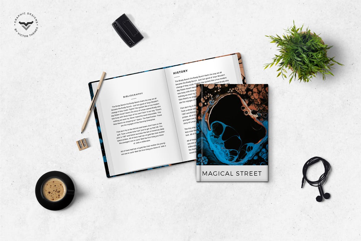 图书封面设计效果图样机模板 Book Cover Mockups插图(1)