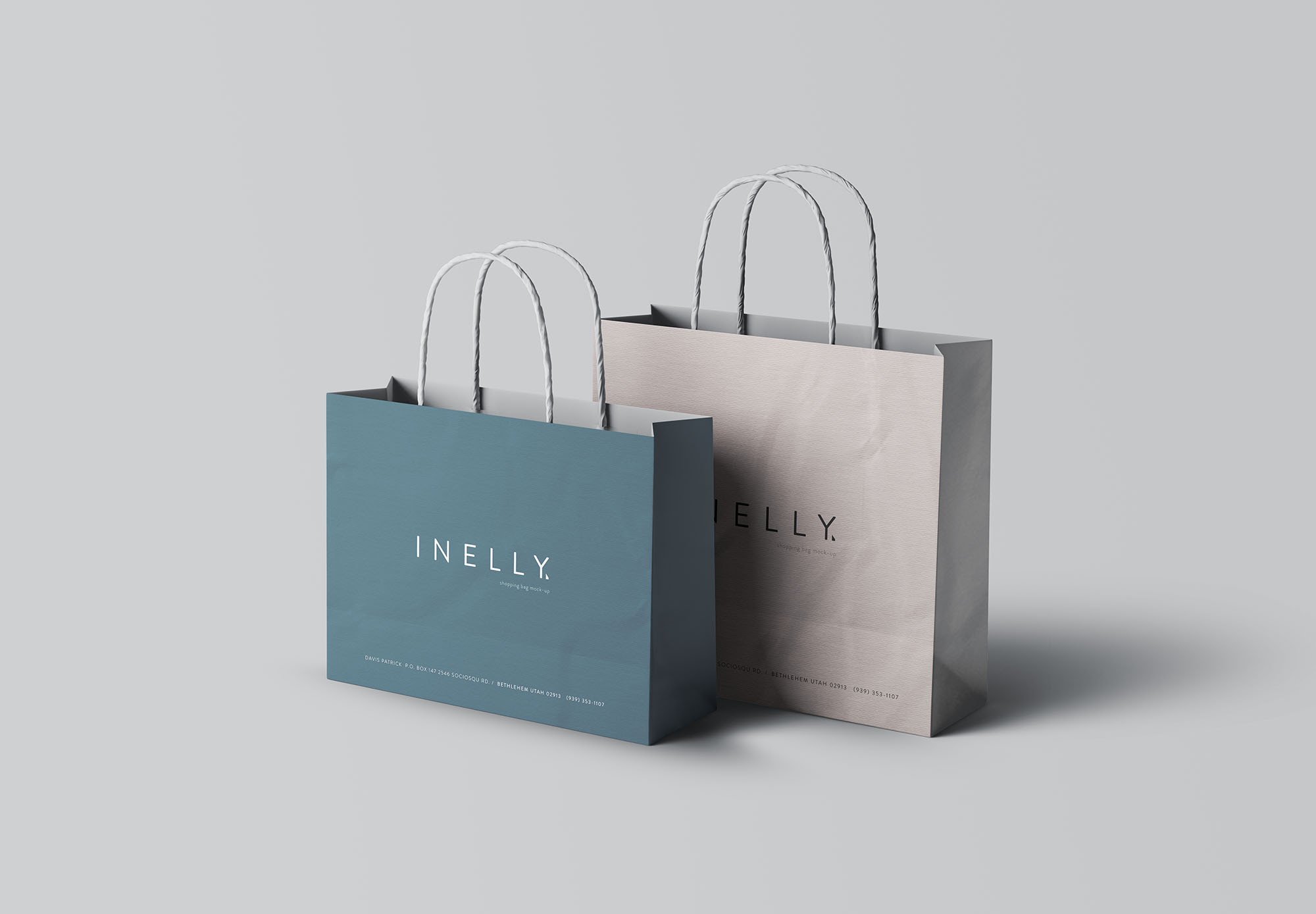 品牌商店购物纸袋设计效果图样机PSD模板 Paper Shopping Bag Mockup (PSD)插图(7)