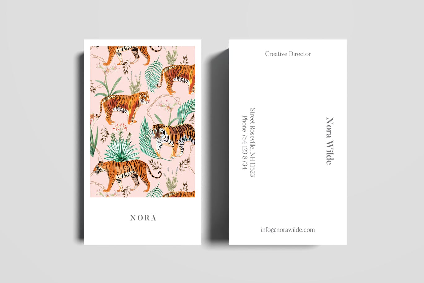 热带植物&亚洲虎水彩艺术办公文具设计套装 Tropical & Tigers Art & Stationary Kit插图(3)