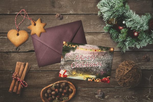 淳朴乡村风格圣诞节贺卡设计模板 Christmas – Greeting Card