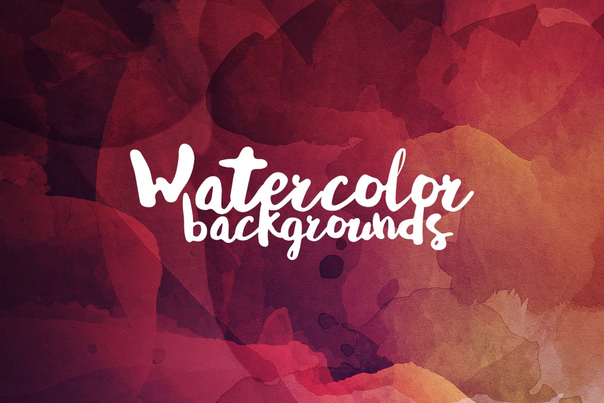 抽象彩色画布水彩背景 Abstract Watercolor Backgrounds插图