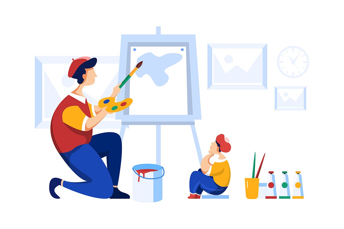 儿童教育主题矢量插画设计素材包 Kids Education Illustration Pack插图(7)