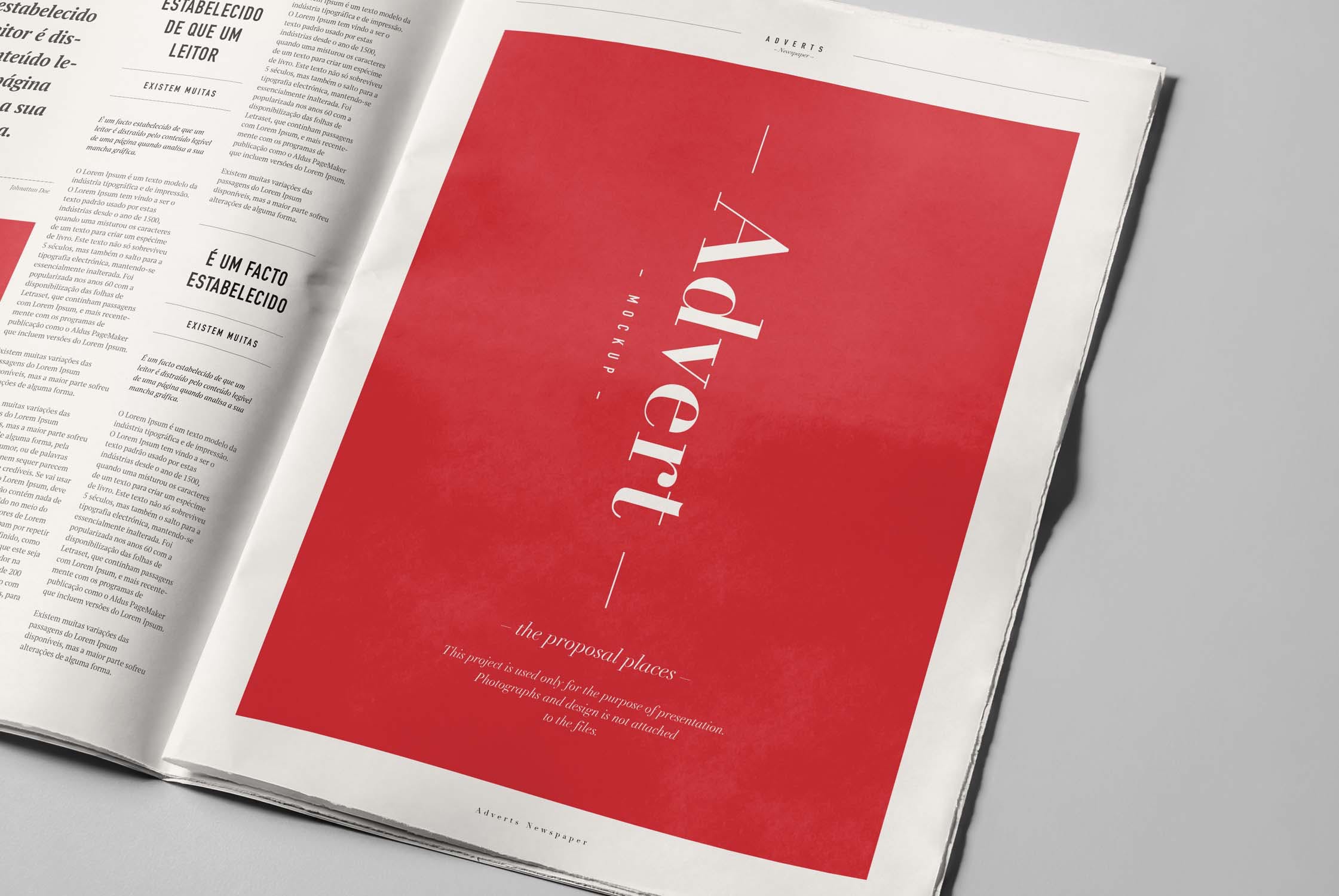 报纸广告印刷效果图样机模板 Newspaper Adverts Mock-up插图(8)