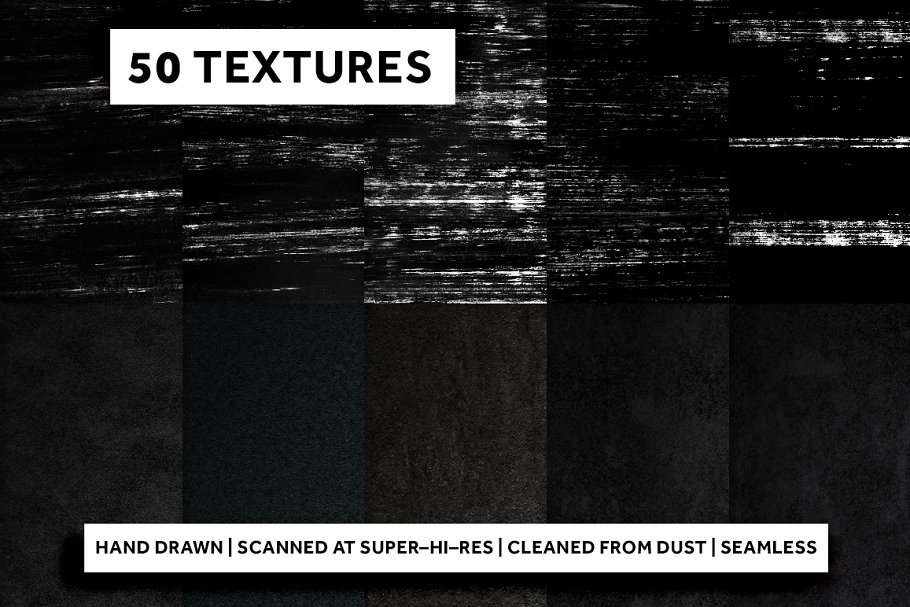 50款手工制作黑色墨水纹理 50 BLACK INK TEXTURES插图(3)