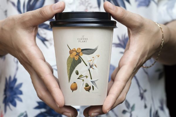 咖啡纸杯设计品牌Logo预览样机模板 Coffee Branding Mockup