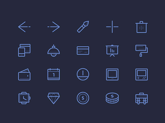 Beautiful Outlined Icons素材之家精选sketch素材
