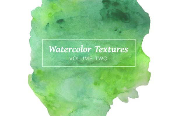 高分辨率绿色颜料水彩纹理Vol.2 Green Watercolor Textures – Volume 2