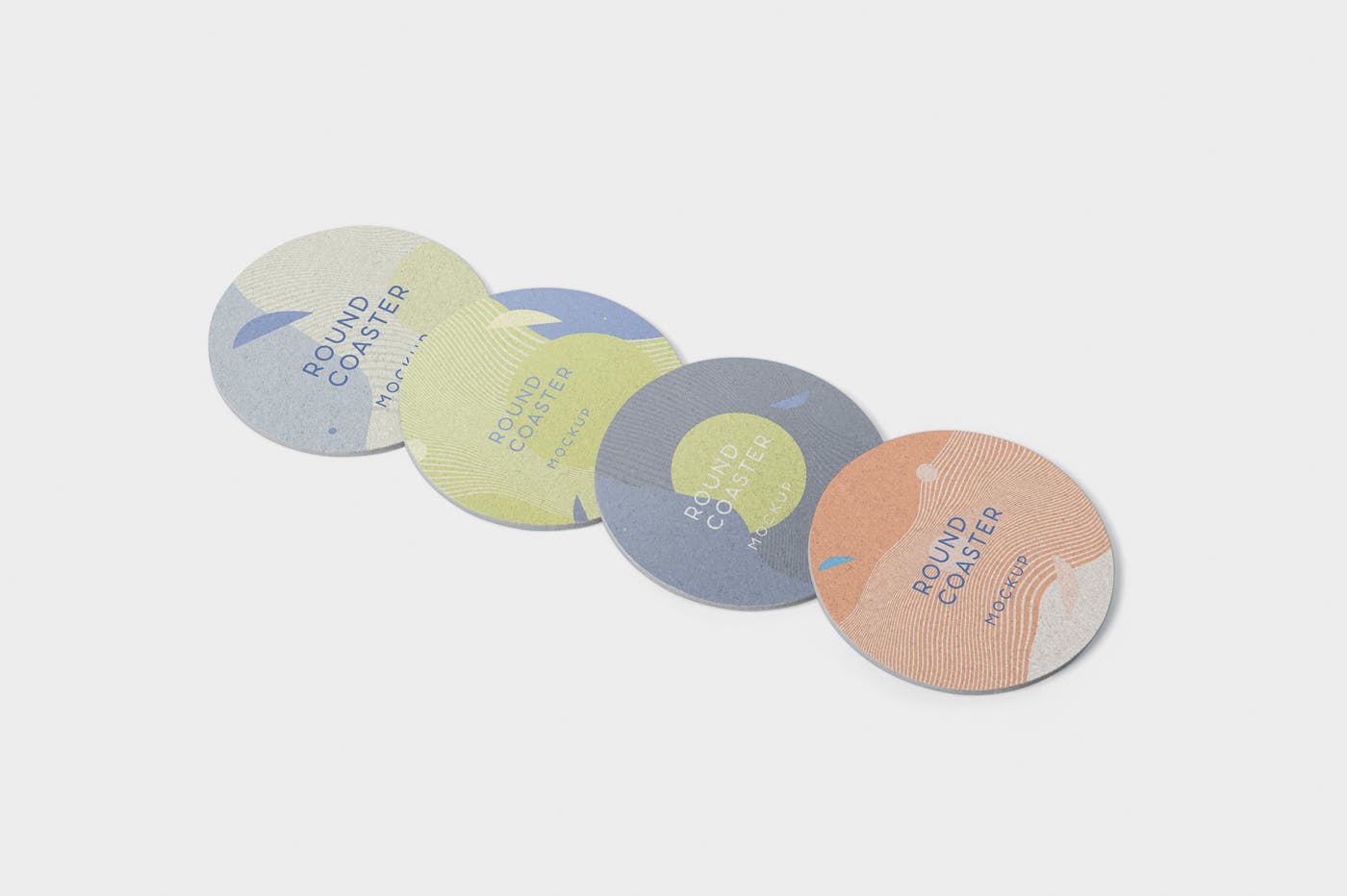 圆形杯垫图案设计效果图素材库精选 Round Coaster Mock-Up – Medium Size插图(2)