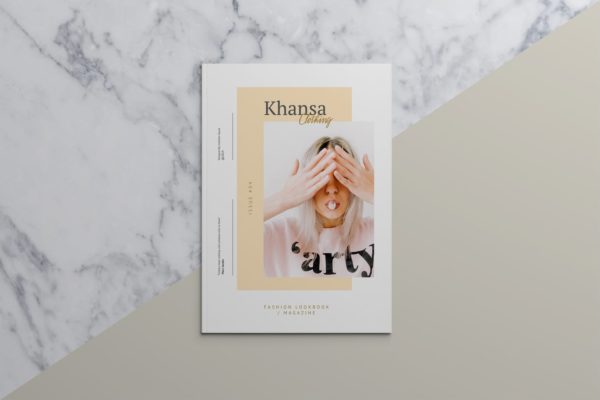 品牌时装/摄影/建筑行业产品目录&amp;杂志设计模板 KHANSA – Fashion Lookbook &amp; Magazine