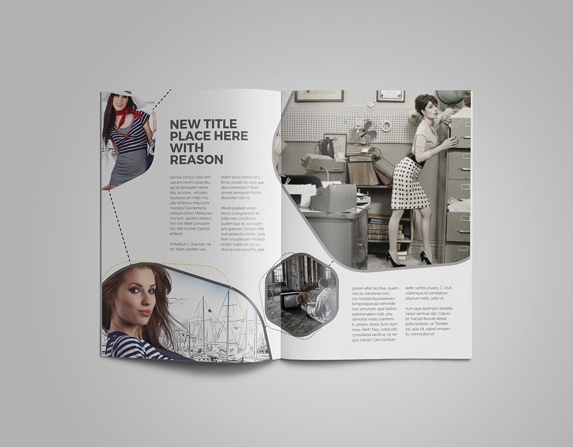 潮流时尚素材库精选杂志排版设计InDesign模板 InDesign Magazine Template插图(12)