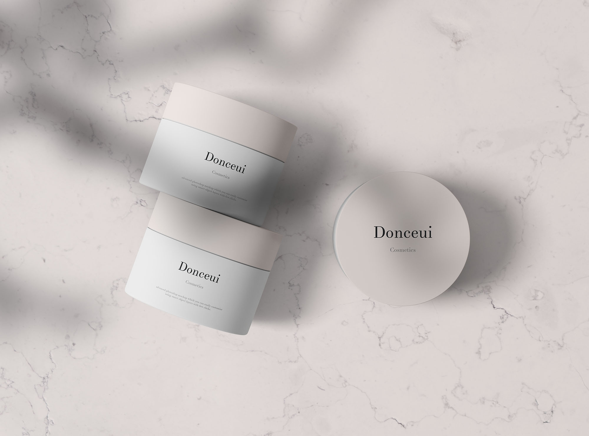 高端化妆品护肤品膏霜瓶设计展示图素材库精选模板 Cosmetic Jars Mockup插图