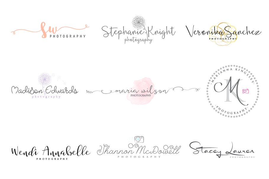 100款预制Logo模板和Logo设计字体合集 Logo bundle and Font Bundle插图(11)