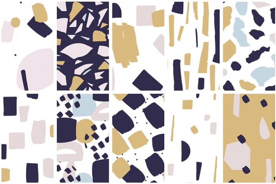 40款抽象图形多彩图案背景纹理 Abstract Colorful Patterns插图(2)