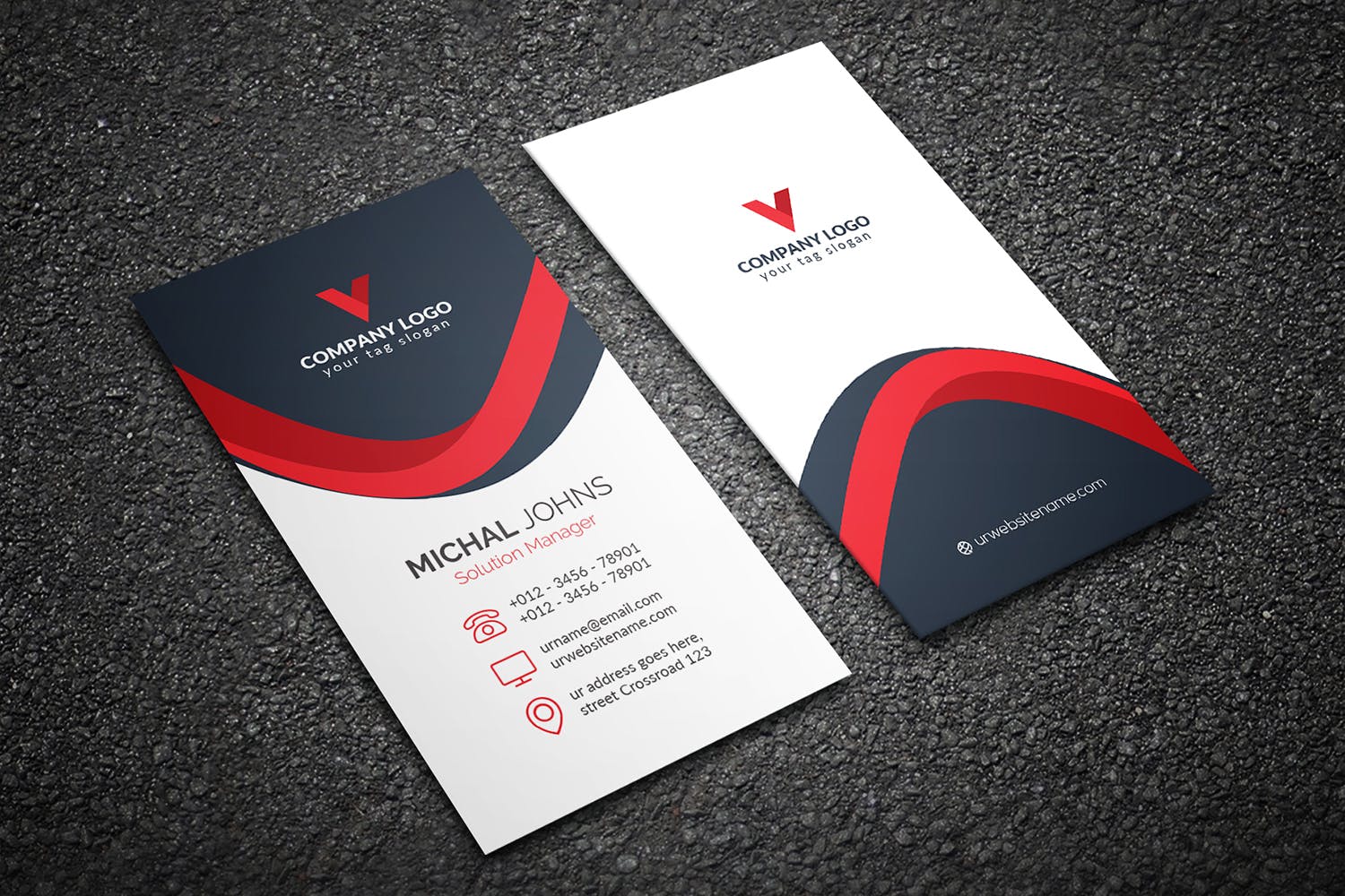 企业解决方案专家公司素材库精选名片模板 Business Card插图(4)
