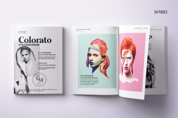 摄影工作室/摄影大师作品集画册设计模板 Photo Magazine Bifold A4 &amp; US Letter – 34 pgs