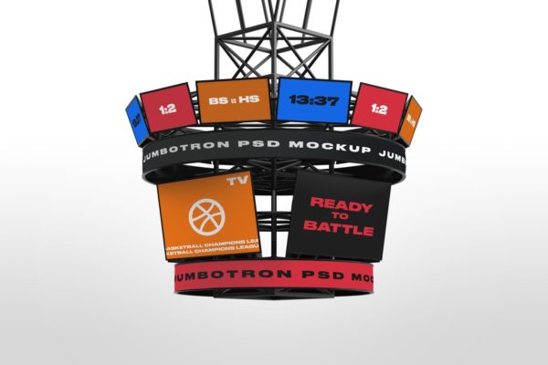 LED电视广告大屏幕预览样机素材库精选模板 Jumbotron Mockup