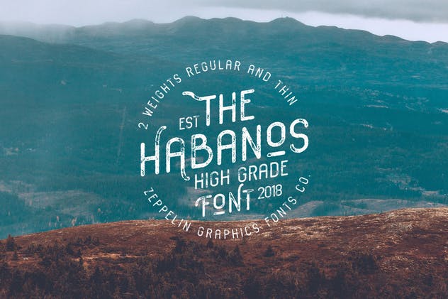 经典复古英文字体 Habanos Retro Font插图(9)
