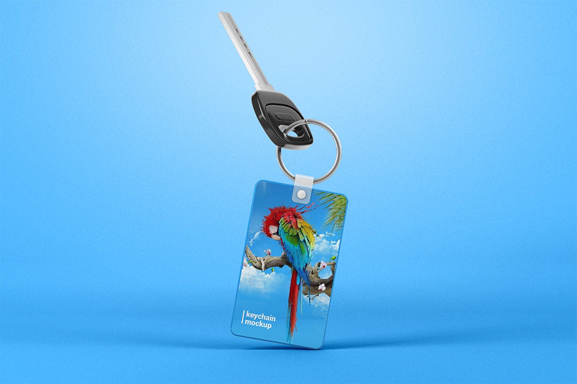 钥匙扣吊牌设计素材库精选模板 Keychain Mockup插图(6)
