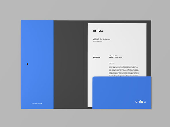 企业品牌标识文件夹设计样机模板 Branding Folder Mockup