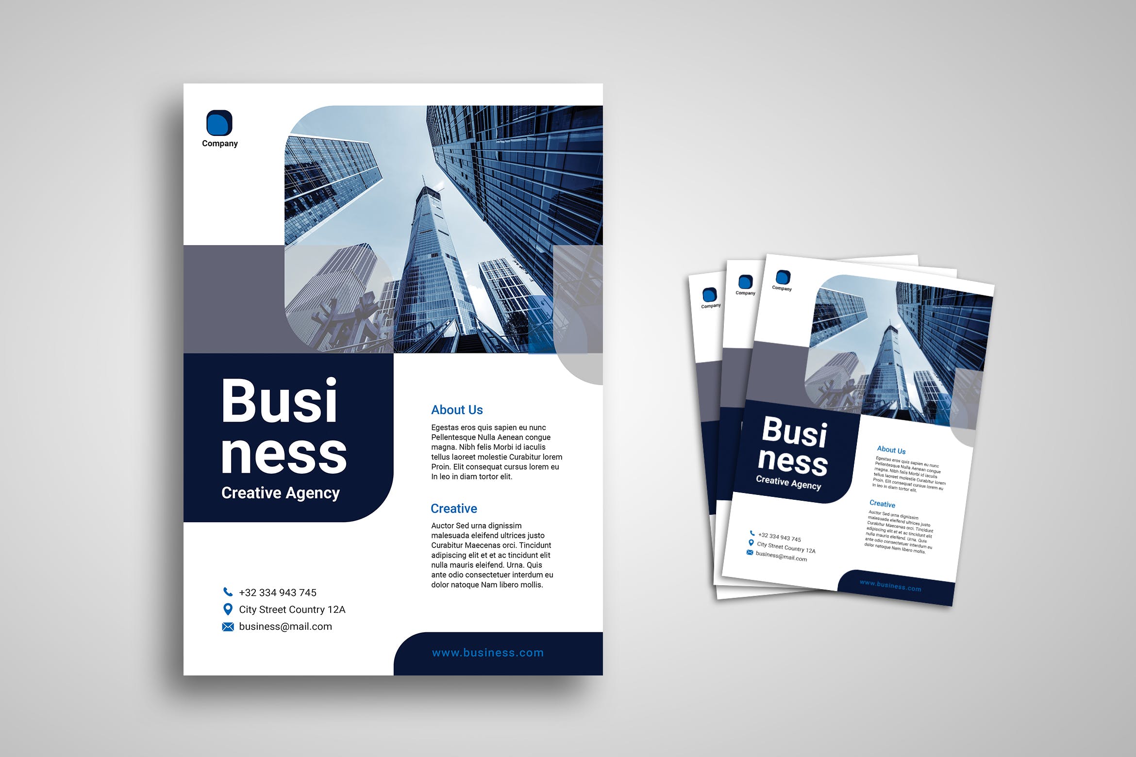 商务企业公司简介传单海报设计模板 Business Flyer插图