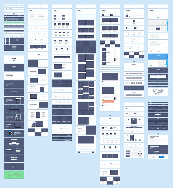 160+网站设计线框图元素设计素材 WRFRM – Wireframe Kit插图(1)