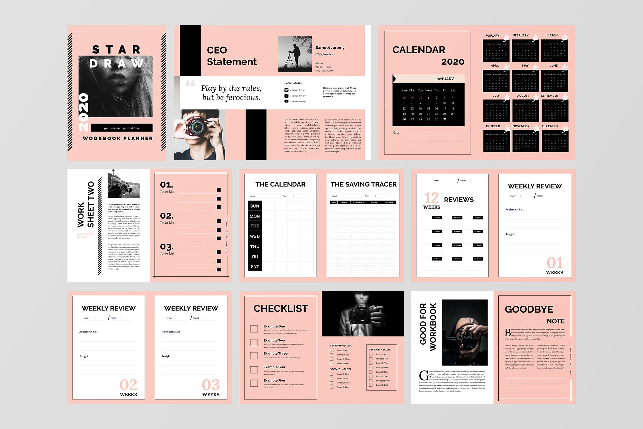 极简主义Workbook创意设计模板v2 Stardraw – Minimalist Workbook Template插图(4)