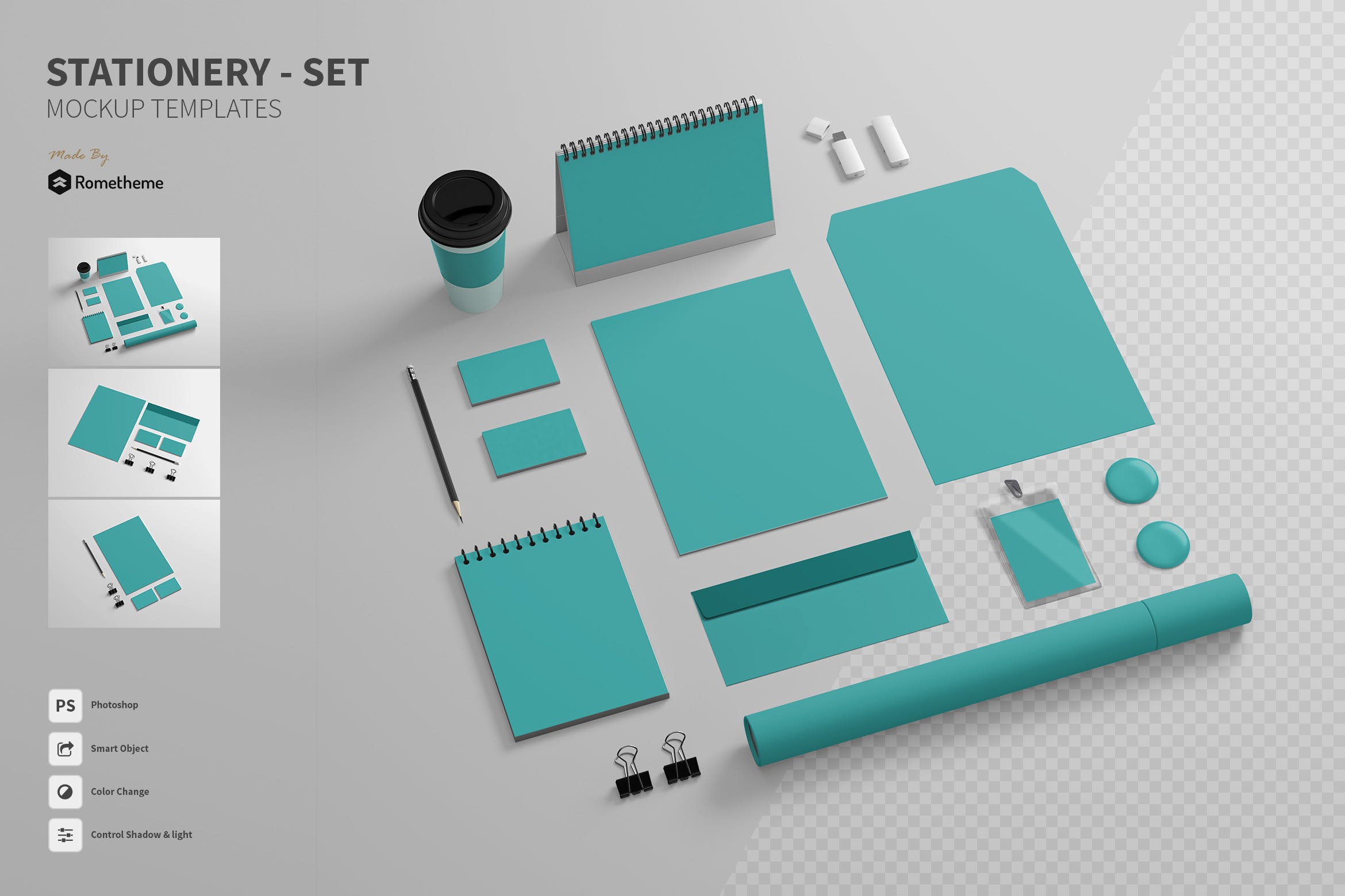 品牌VI视觉设计效果预览办公用品套件样机 Branding / Stationery – Mockups FH插图