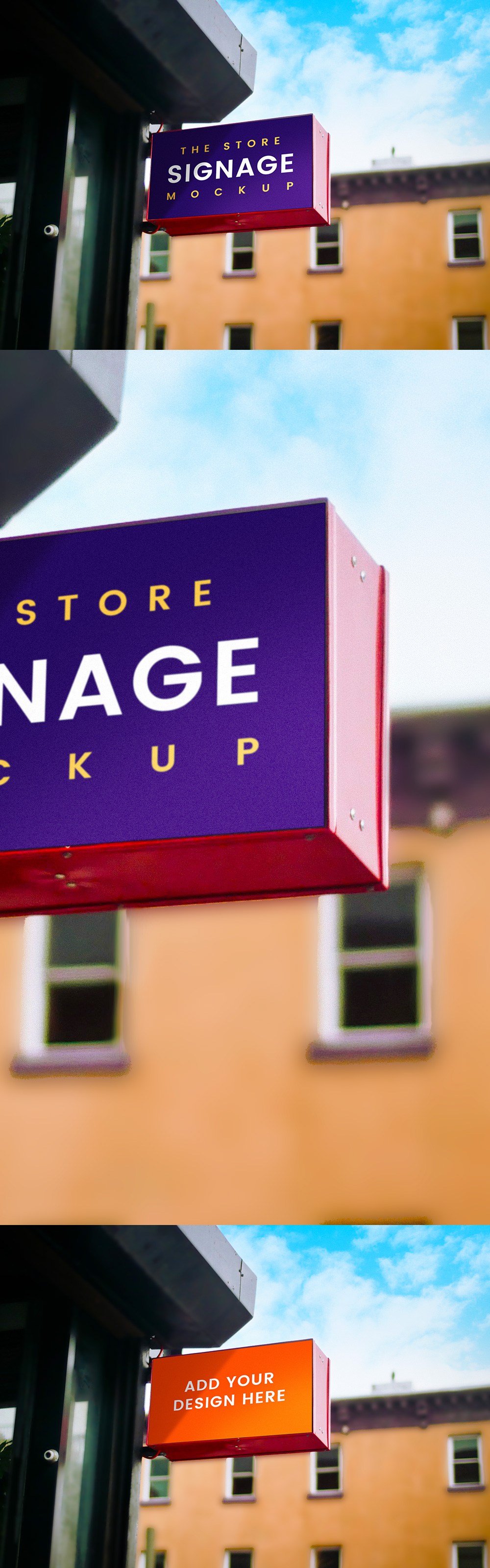 户外店标牌样机Outdoor Store Signage Mockup插图
