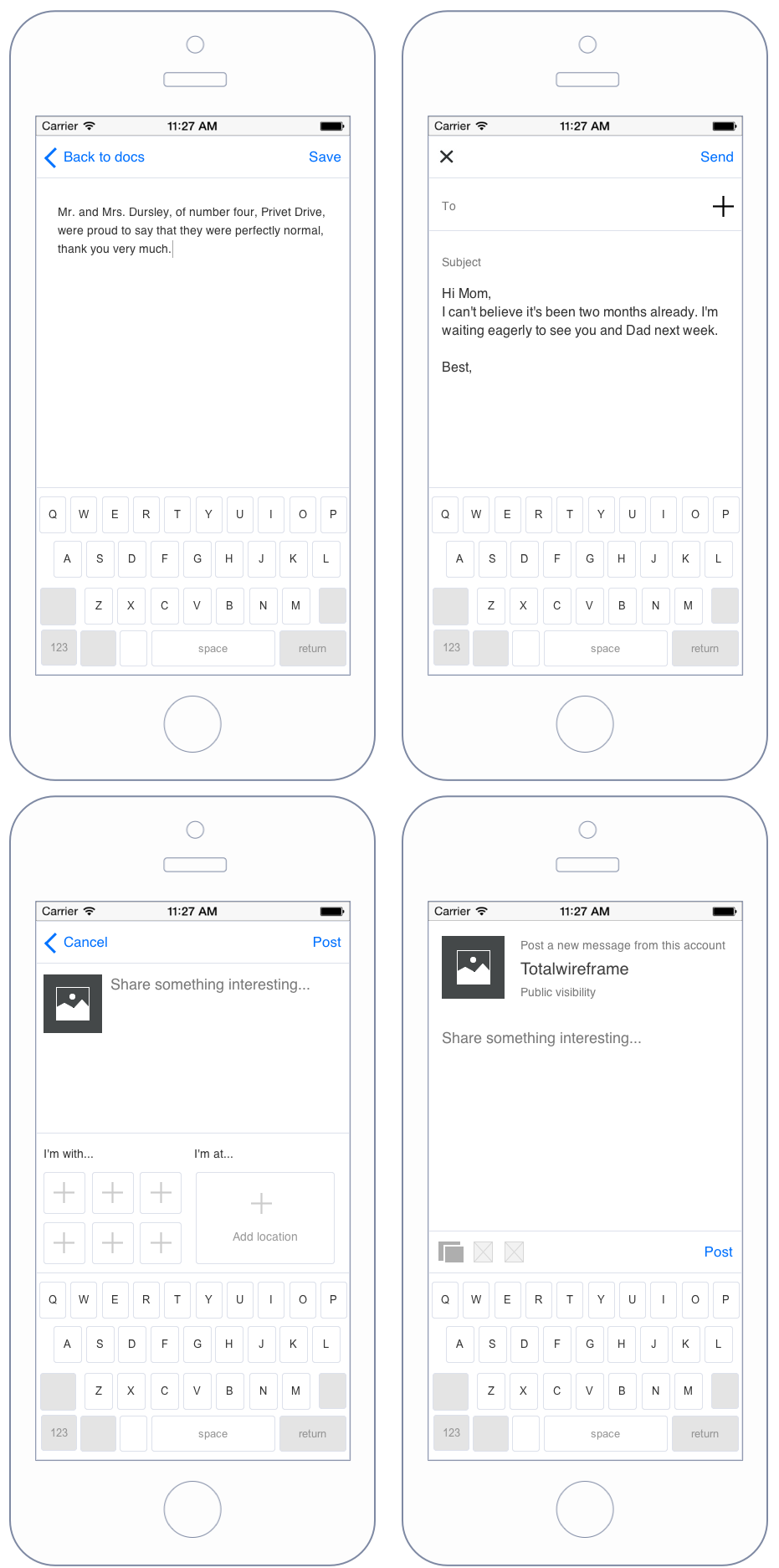 Totalwireframe 原型素材系列之 iPhone Apps Library [for Axure]插图(9)