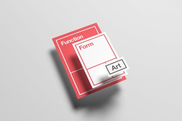 高品质浮动信纸/企业名片样机 Floating Stationery Mock-Up