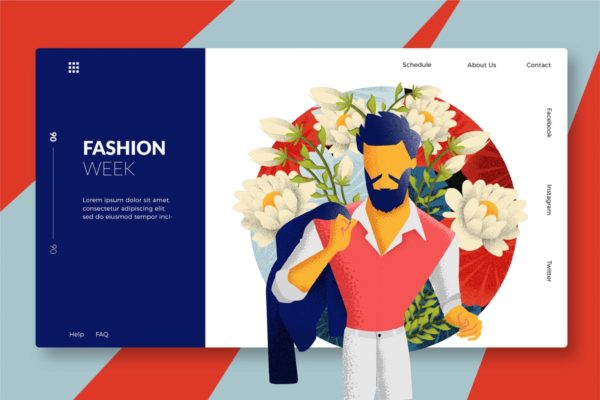 男性时尚服饰品牌网站Banner&amp;着陆页设计模板 Male Fashion – Banner &amp; Landing Page