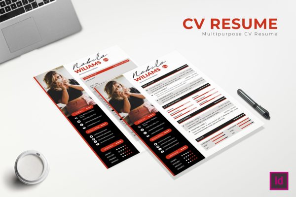 高端视觉设计师应聘素材库精选简历模板 Excelent CV Resume