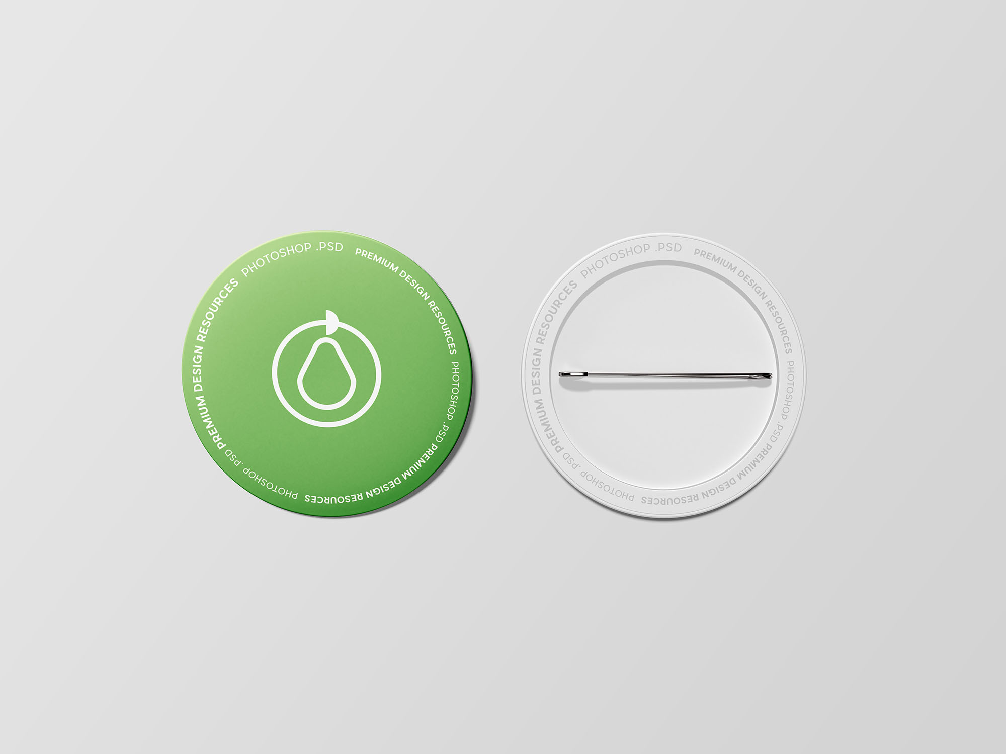 别针纽扣徽章设计样机 Pin Button Badge Mockup插图