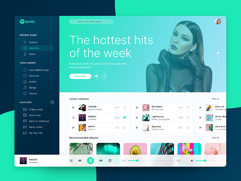 Spotify macOS 重设计素材之家精选sketch素材