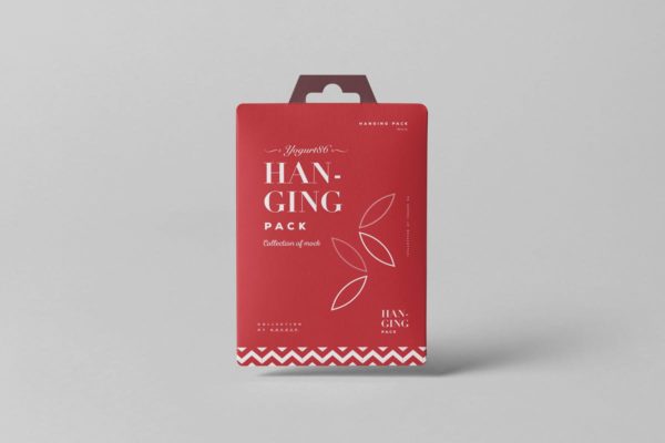 手提纸袋手提包装样机 Hanging Pack Mock-up