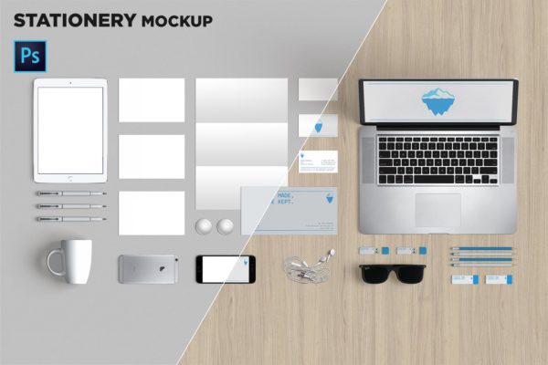 品牌VI标识设计企业办公文具素材库精选模板04 Brand Identity / Stationery Mockup 04