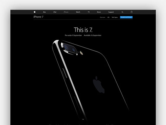 Apple iPhone 7 着陆页素材之家精选sketch素材
